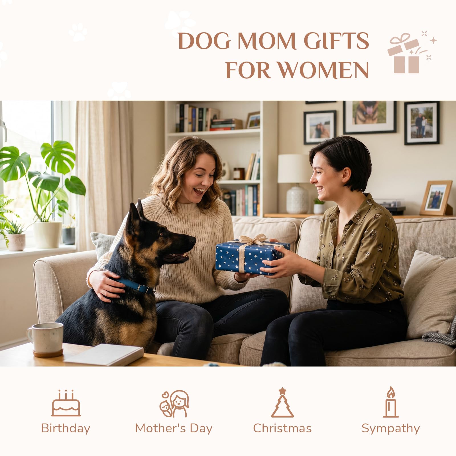Storieme German Shepherd Gifts for Women: Pet Loss Sympathy Bereavement Remembrance Memorial Gift Angel of Friendship Black Dog Figurines for Dogs Lovers (5.4" x 4.3")