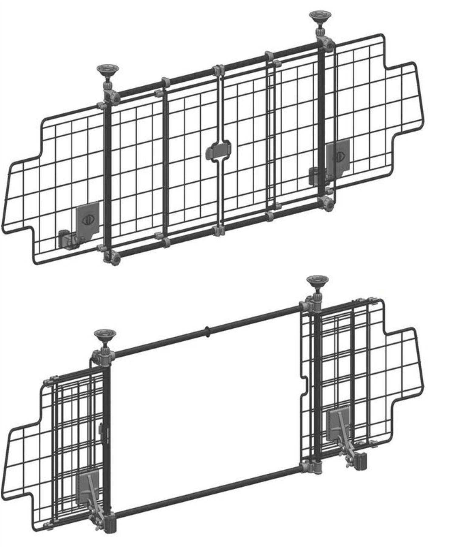 UKB4C Easy Access Car Dog Guard with Safety Open Access into Boot - A Must-Have Car Accessories for Dogs - Headrest Attached Car Dog Guard ,Travel Pet Gate for Car