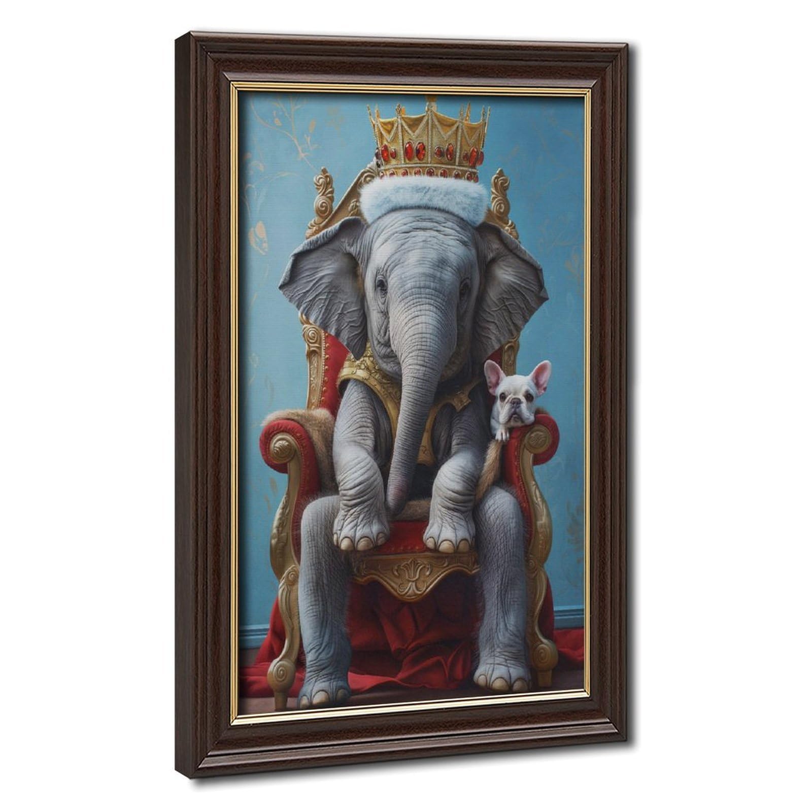 Bareronor The Elephant on The Throne Canvas Poster Bedroom Decor Landscape Office Room Decor Gift 16" L X 24" W