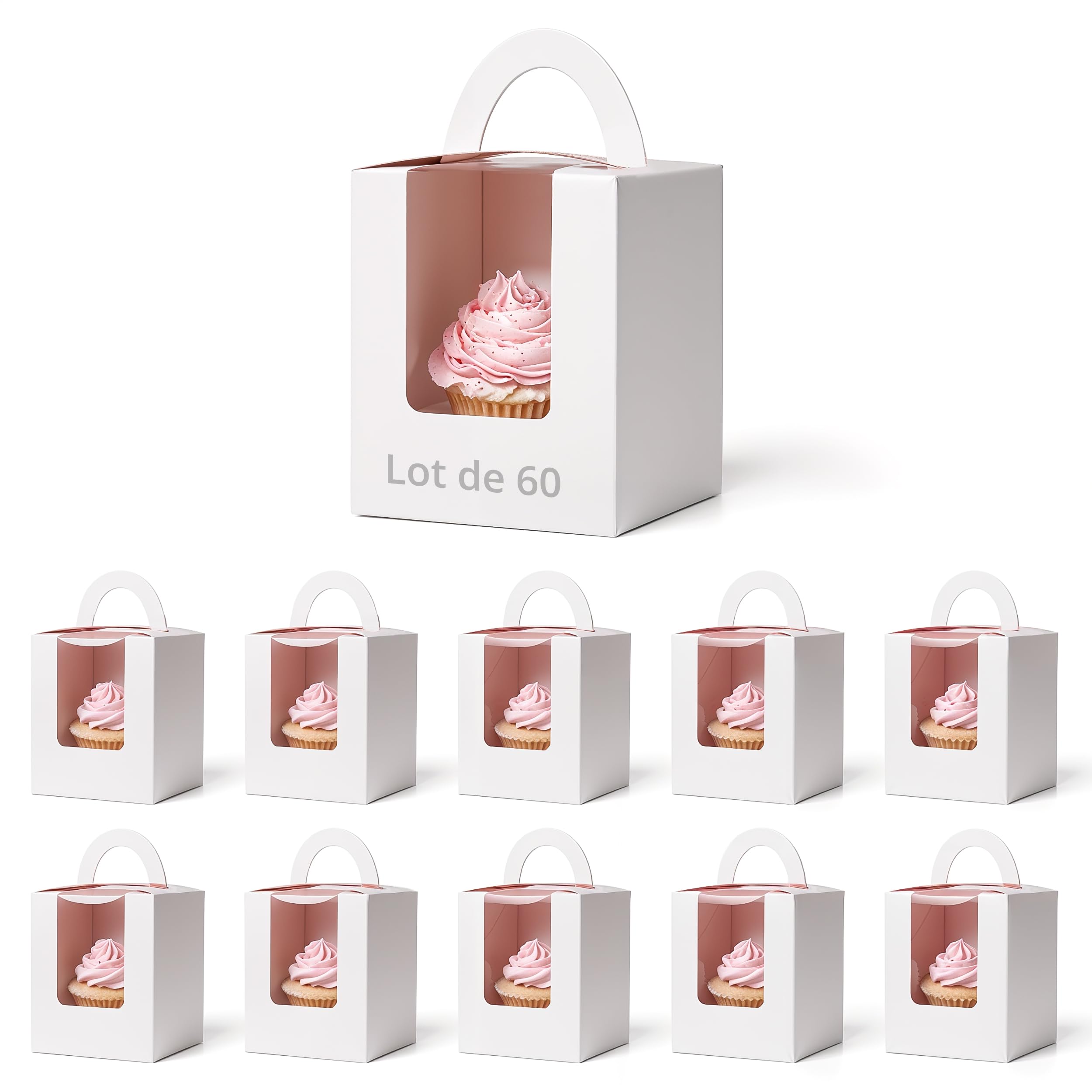 Emballage TECHNOTAPE Boîte Blanche Carton Avec Fenêtre Pour Mug De 330ml 11oz Lunite Ideale Pour Livraison Magasin