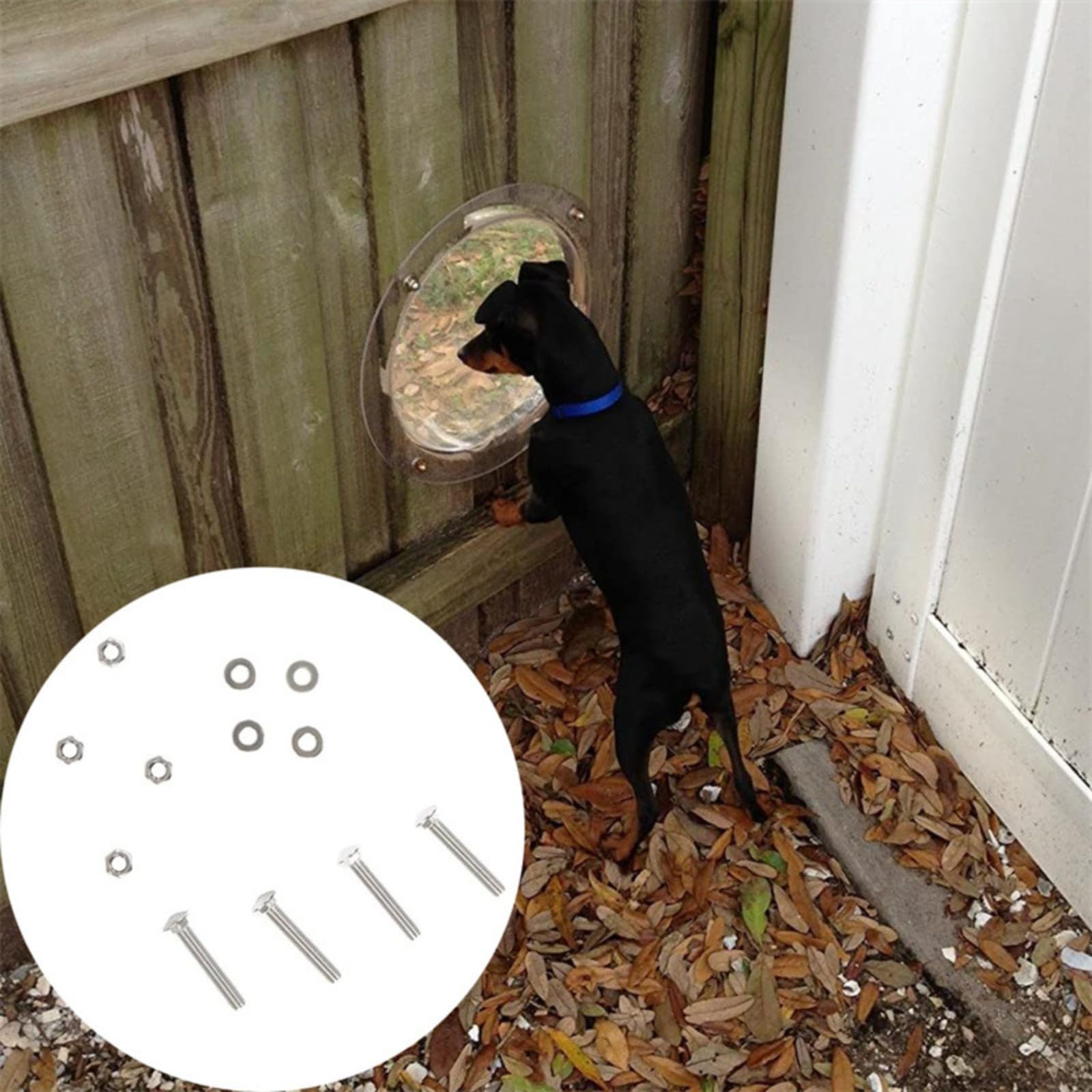 Hublot pour chien, clôture à bulles pour chiens, fenêtre dôme en acrylique, fenêtre de clôture pour chien pour animaux de compagnie, vue dégagée, aboiement réduit pour clôture de jardin, maison pour