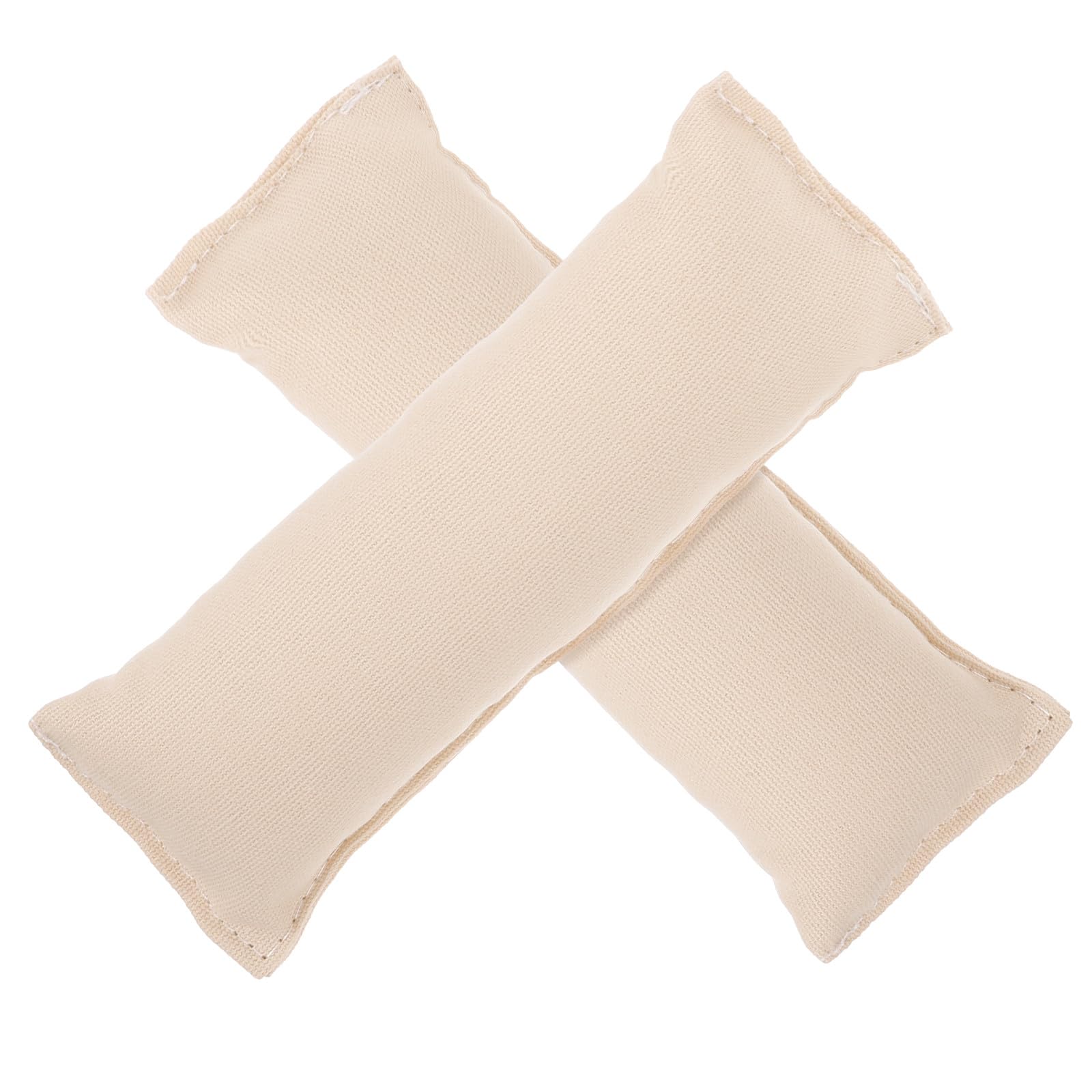 FUOYLOO 2Pcs Cotton Elbow Mat and Computer Wrist Pad 13X5Cm Non-Slip Creamy White Keyboard Support for Office Desk