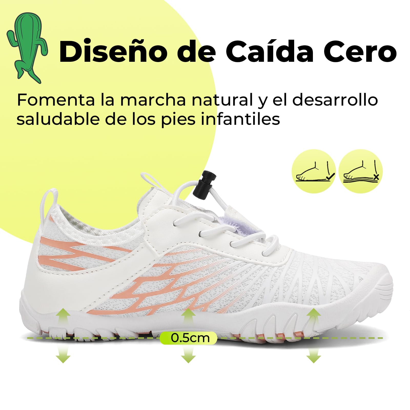 SAGUARO Zapatos descalzos para niños, de secado rápido, transpirables, con puntera ancha, talla 25-35 — view 5