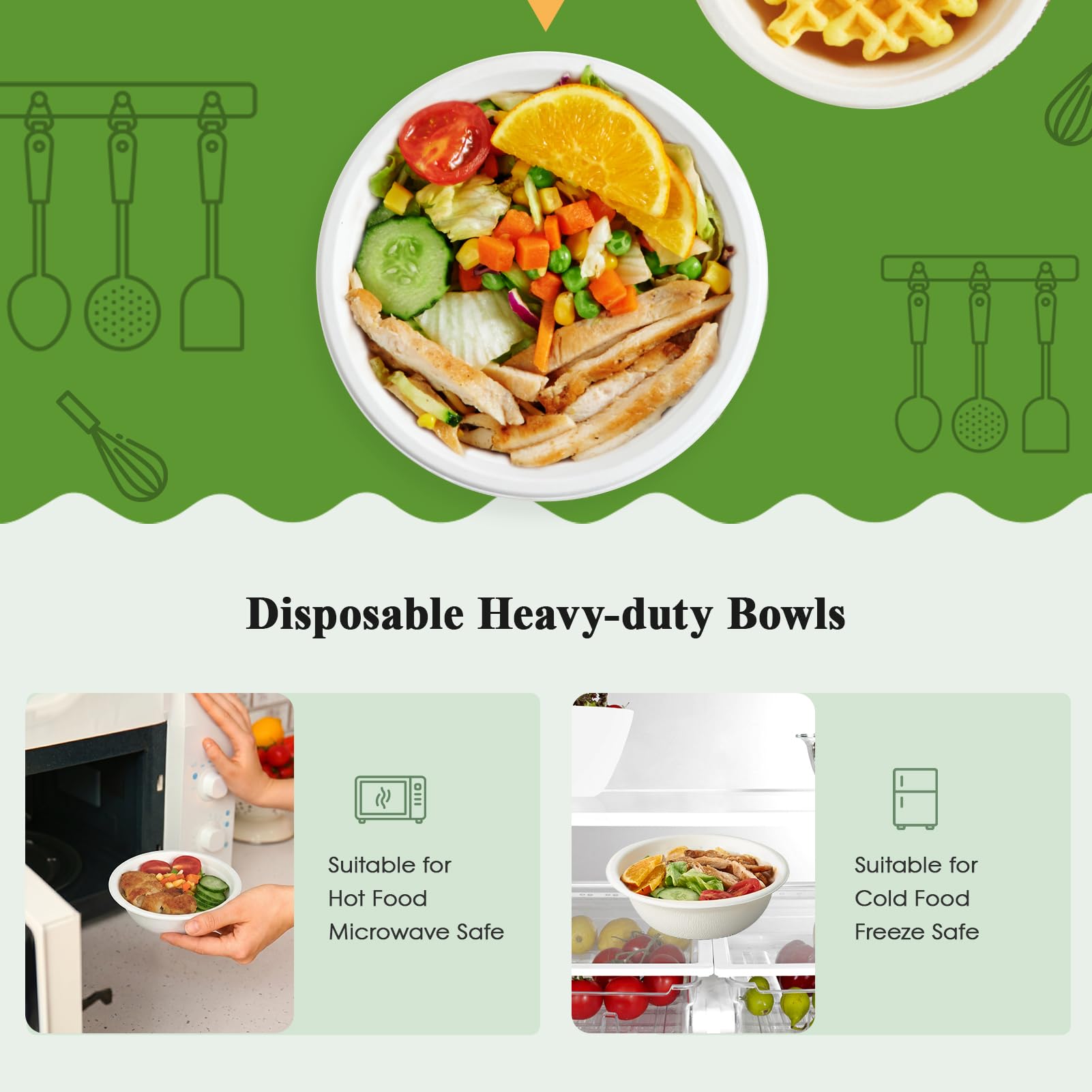 Compostable Paper Bowls - 12oz Pack of 145 -4