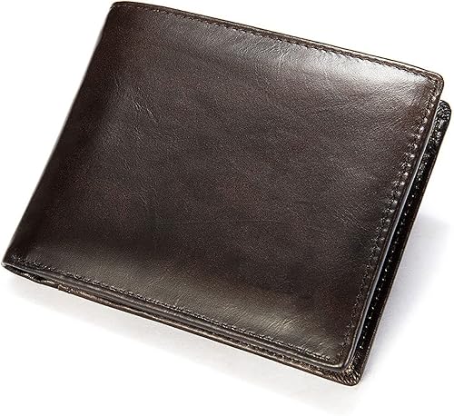 Miniatura 5 de TAUFE Men's Wallets, Men's Leather Wallet Short Retro Card Holder Multi-Card Position First Layer Leather Wallet Men's Genuine Leather Wallet