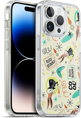 Miniatura 225 de Head Case Designs Funda de gel suave con licencia oficial de Looney Tunes Retro Bugs Bunny compatible con Apple iPhone 11 Pro Max Retro,Blanco y