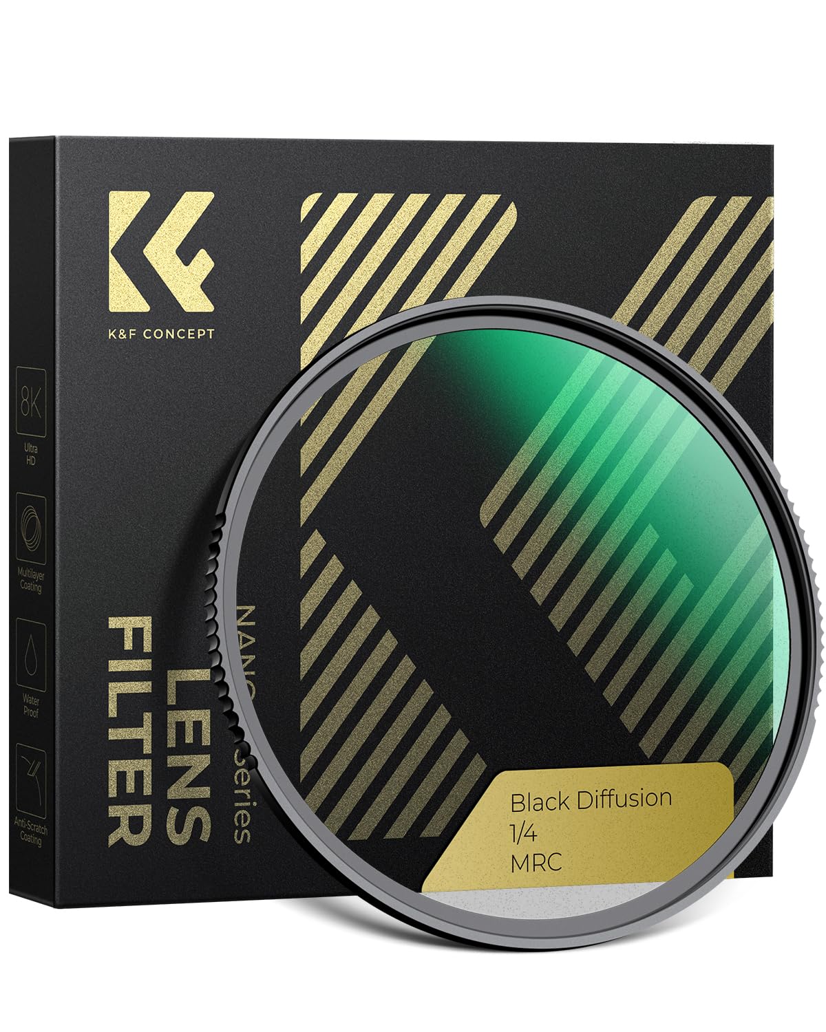 ブラックミスト＆ブラックストーム Amazon | K&F CONCEPT 37mm ブラックミスト1/4 ソフト効果 1/4