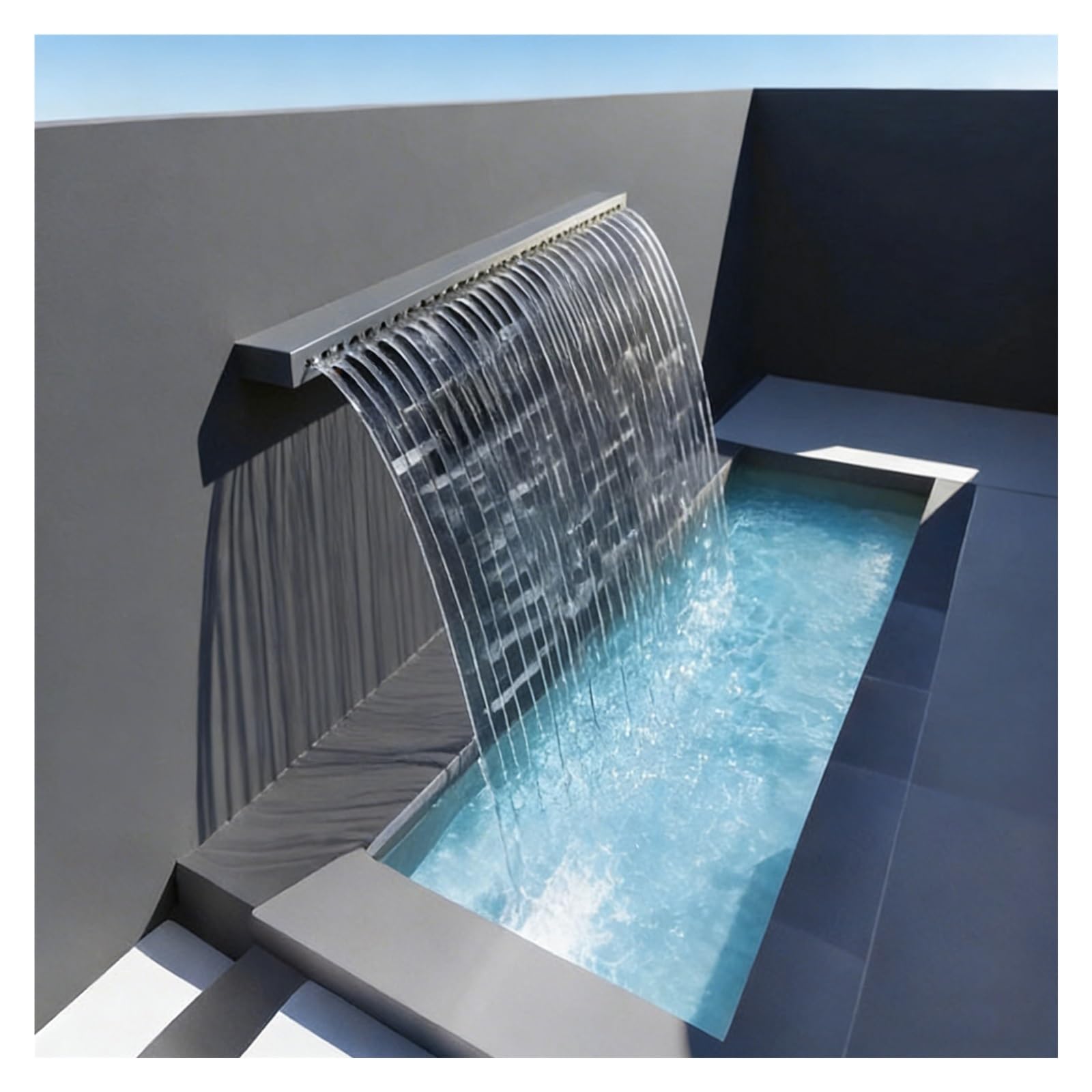Heavy DuFountain Kit135 cm Flusso d'acqua per rium Giardino Cascate & Parco Decora Incasso Outdoor Water Feature
