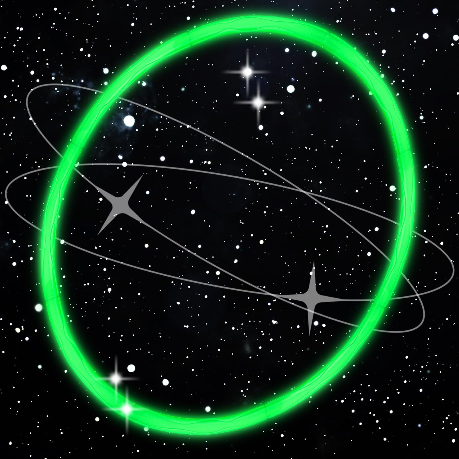 ShinyRelief Glow in The Dark Exercise Hoop 32 Inches Light up Hoop Detachable Exercise Dance Hoops Gift for Christmas Party Games Workout Dance Gymnastics - Image 7