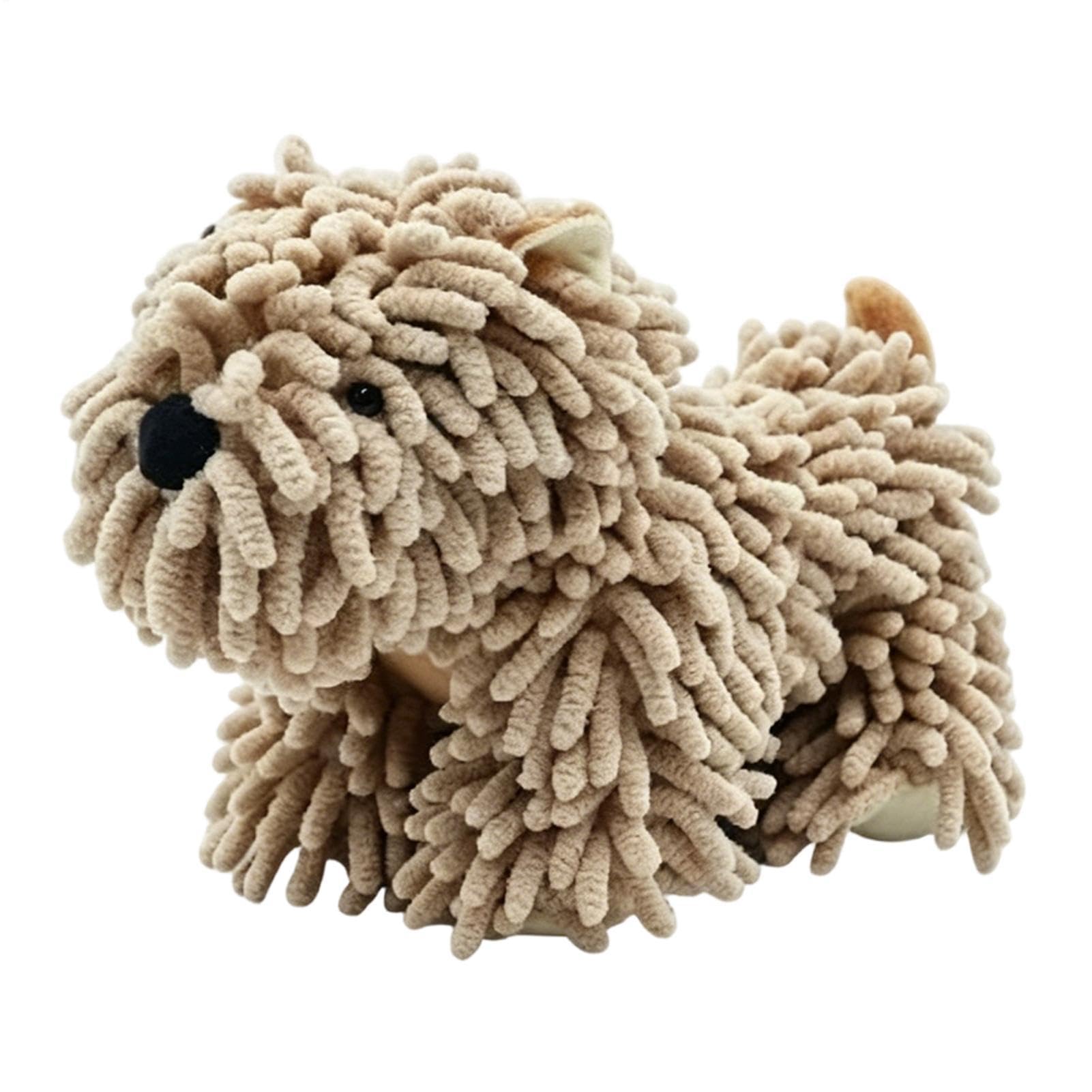Toalla de mano de chenilla ultrasuave en forma de cachorro para colgar en el baño