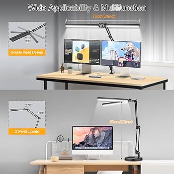 ⚠️デモ機特価⚠️　DP-3Ⅱ/LED搭載メタルパープル/ジョイスティックモデル 2-in-1 LED Desk Lamp, 24W Brightestwith Table Lamp with