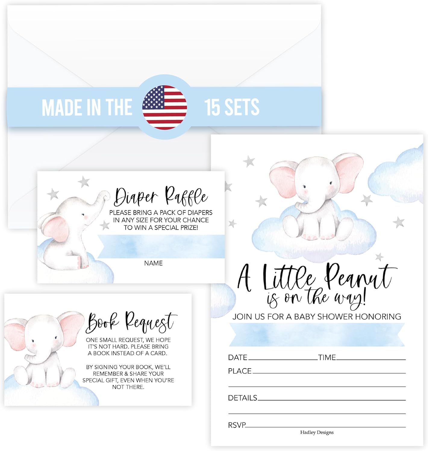 15 Elephant Baby Shower Invitations For Boy Baby Shower