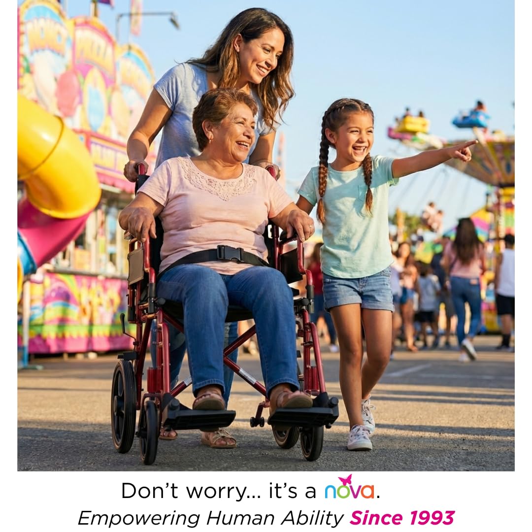 NOVA Folding Transport Chair - Lightweight & Portable -2 NOVA Folding Transport Chair - Lightweight & Portable -2