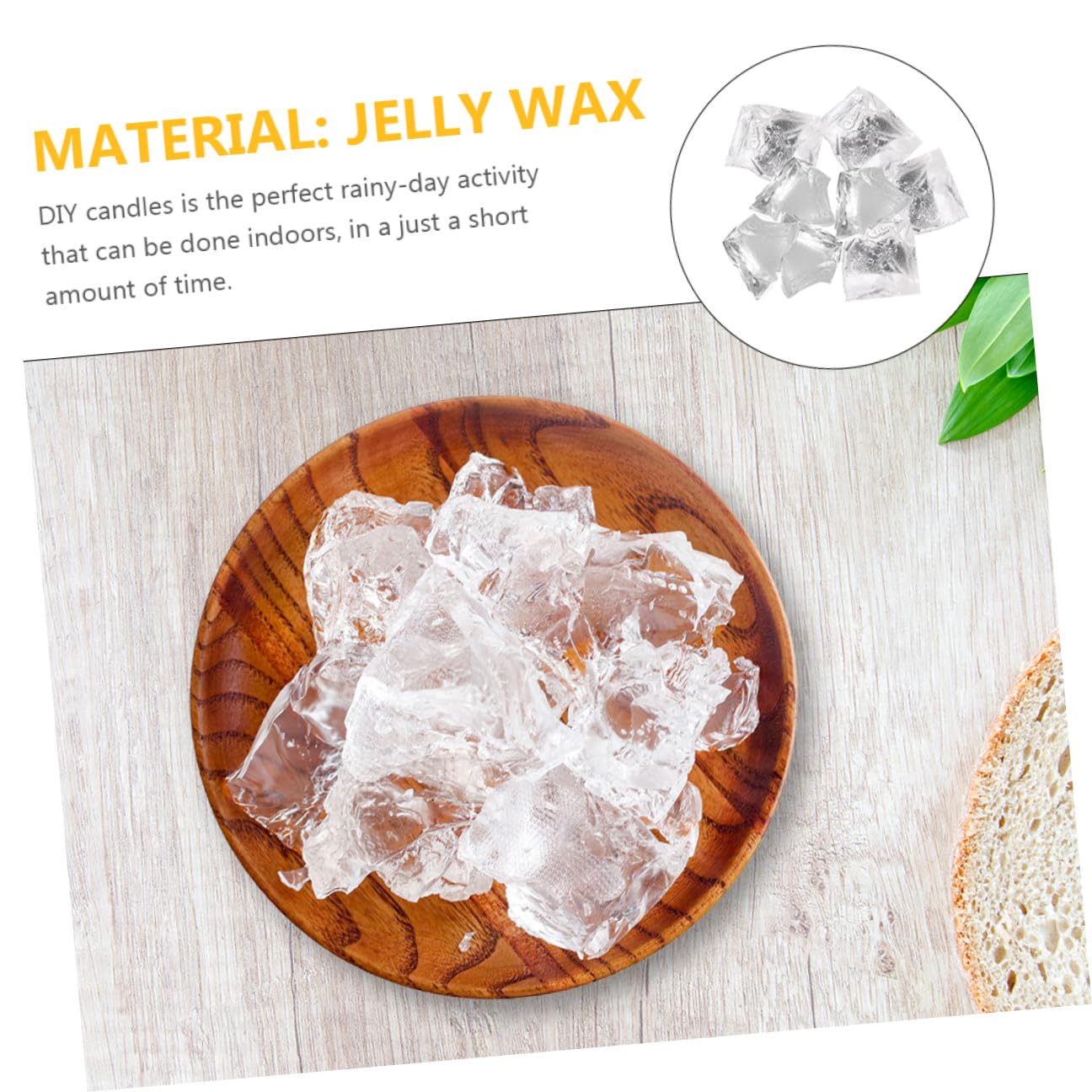 Mipcase Cera para Hacer Velas DIY Cera Gelatina Transparente Material Seguro para Manualidades y Velas Artesanales