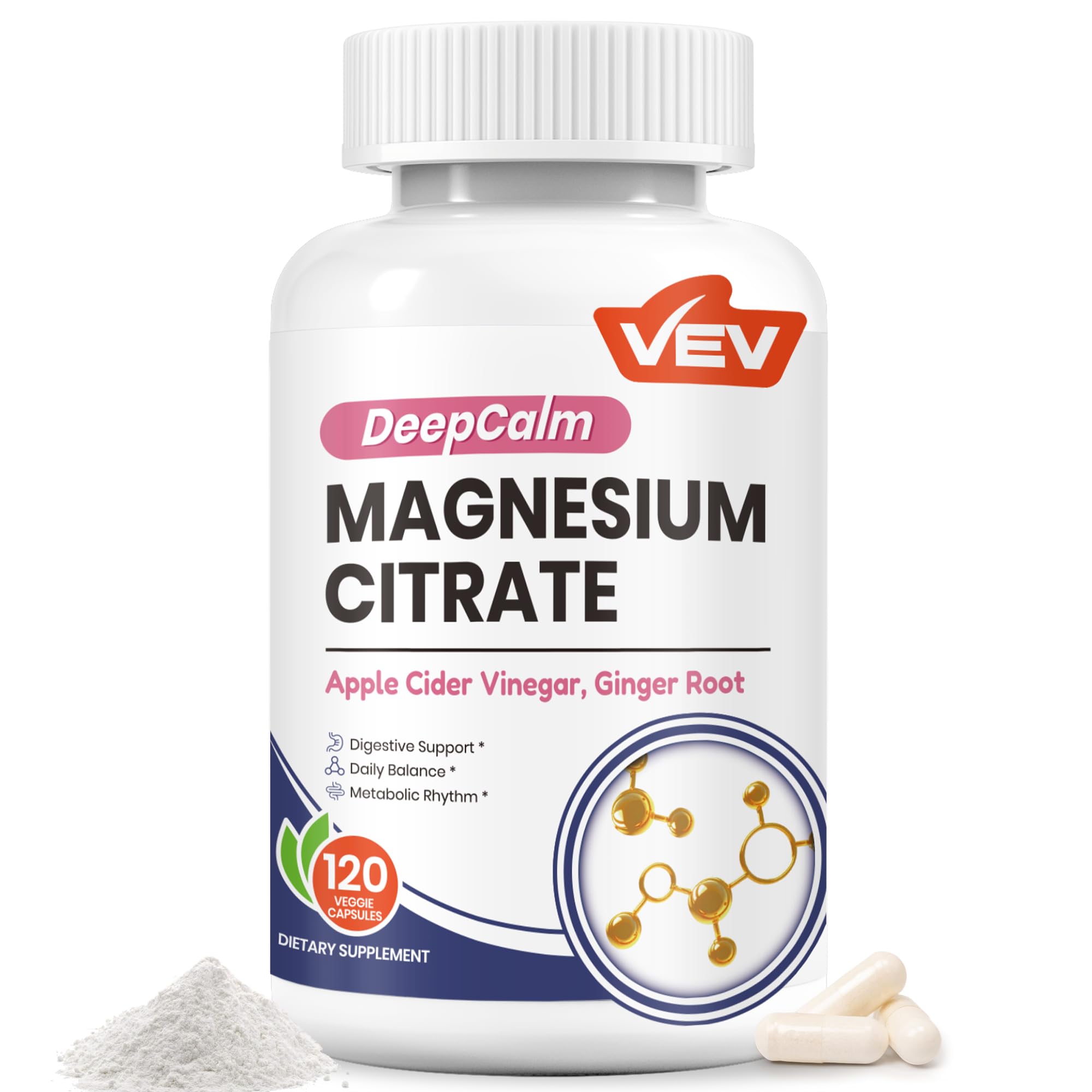 Amazon.com: VEV Deep Calm Magnesium Citrate Capsules – Citrate