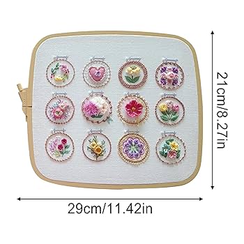 Amazon | 花柄刺繍セット、刺繍フープキット、花柄刺繍キット