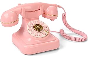 Retro Pink Wired Telephone: Teleport Back to the 60s with Style