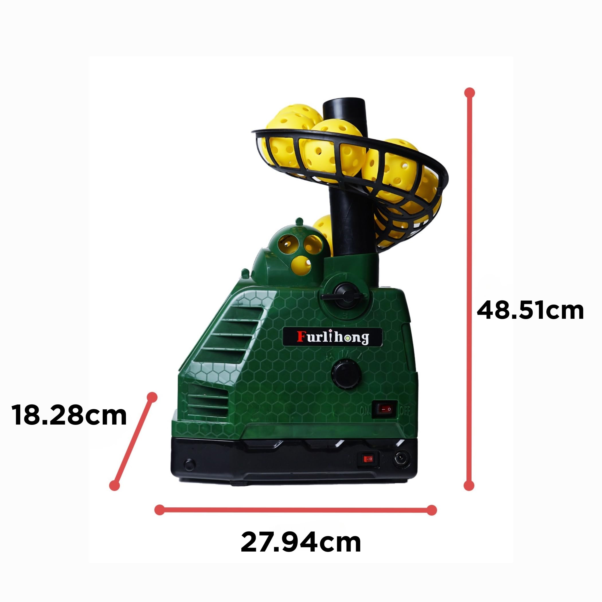 Furlihong 680PBH Kit de Iniciación para Pickleball, Incluye Máquina de Lanzamiento, Red Recicladora de Pelotas, Paleta de Pickleball, 3 Pelotas de Pickleball y Bolsa de Transporte