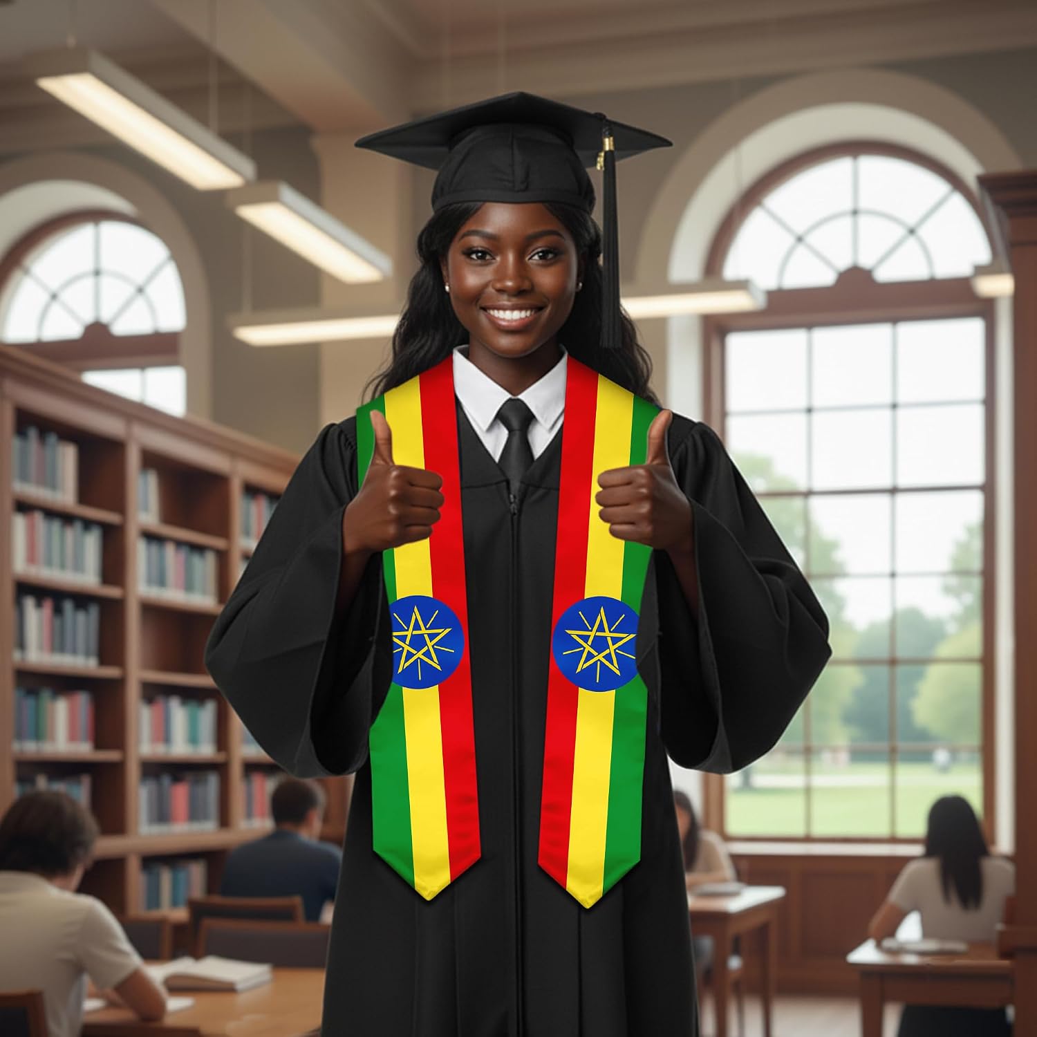 Graduation Stole International Students Graduation V Shape Scarf