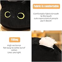 Vista 3 de YesMora Peluche de gato negro almohada de gato juguete de peluche de gato negro peluche creativo de gato negro almohada de gato negro regalo de gato