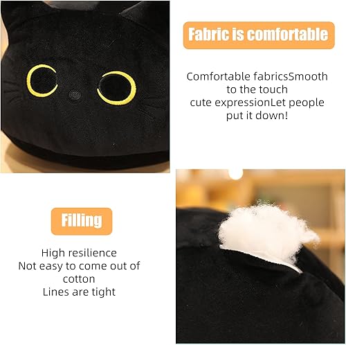 Miniatura 4 de Peluche de gato negro, almohada de gato, juguete de peluche de gato negro, peluche creativo de gato negro, almohada de gato negro, regalo de gato