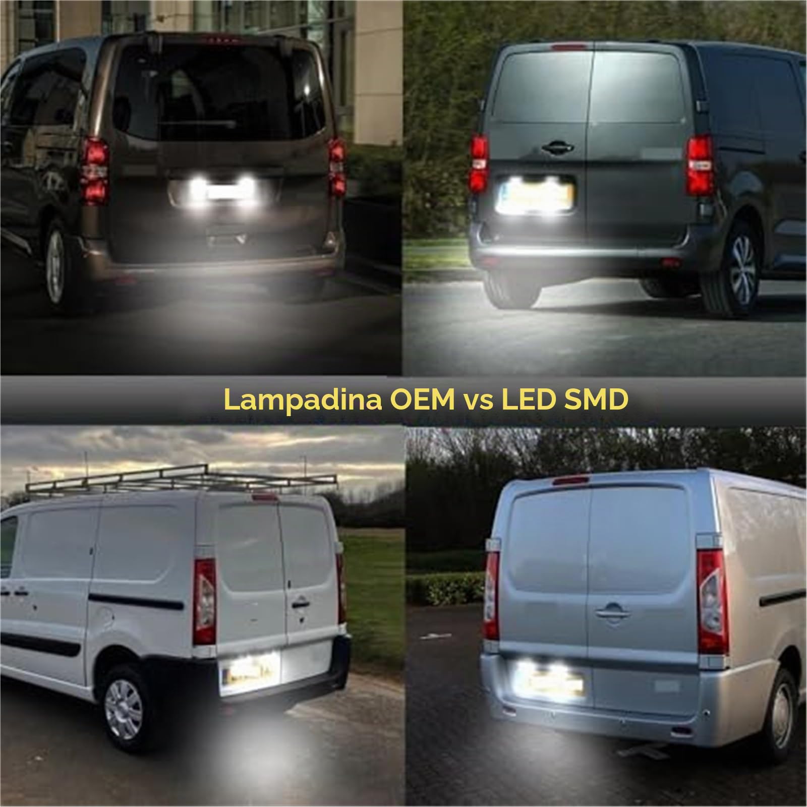 2 pezzi NO Error 6000K LED Luce Targa Numero Lampade, for Fiat, Scudo, for Toyota, Proace MK1 MK2 Box Van Station Wagon Proace Verso Sostituzione della lampadina della targa