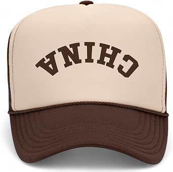 China Upside Down Reversed Vintage Trucker Hat | Premium Adjustable Snapback Baseball Hat for Men & Women