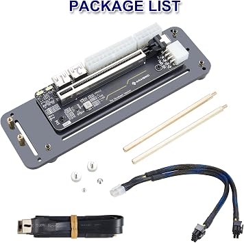 M.2 NVMe to PCIe 3.0 x16 Connector External Graphics Card Kickstand Bracket Base PCI-E 16x to M.2 M Key Riser Extension Cable eGPU Adapter for 32GB ITX/STX/NUC/VEGA64/GTX1080ti 10 inch