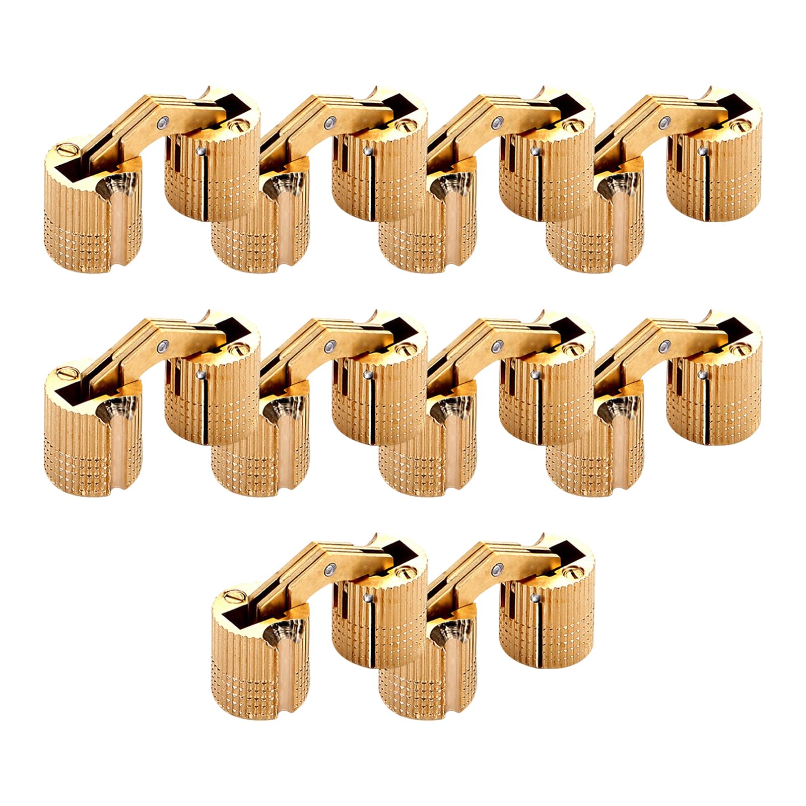 10 Uds Bisagras cilíndricas ocultas para muebles, bisagras de barriles de latón, herrajes para puertas, herrajes para puertas fáciles de instalar