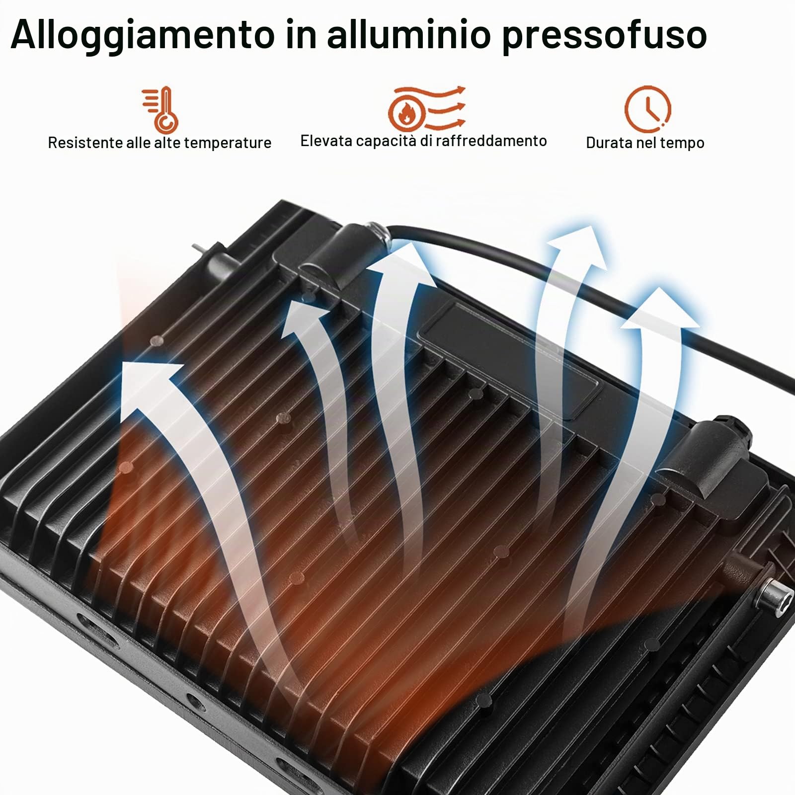 Froadp 2x100W Lampada Lavoro con Treppiede Faretto da Cantiere con Alloggiamento in Alluminio Cavo di Alimentazione da 3m e Spina Europea Proiettore Impermeabile IP66 Contro i Fulmini(Bianco Freddo)