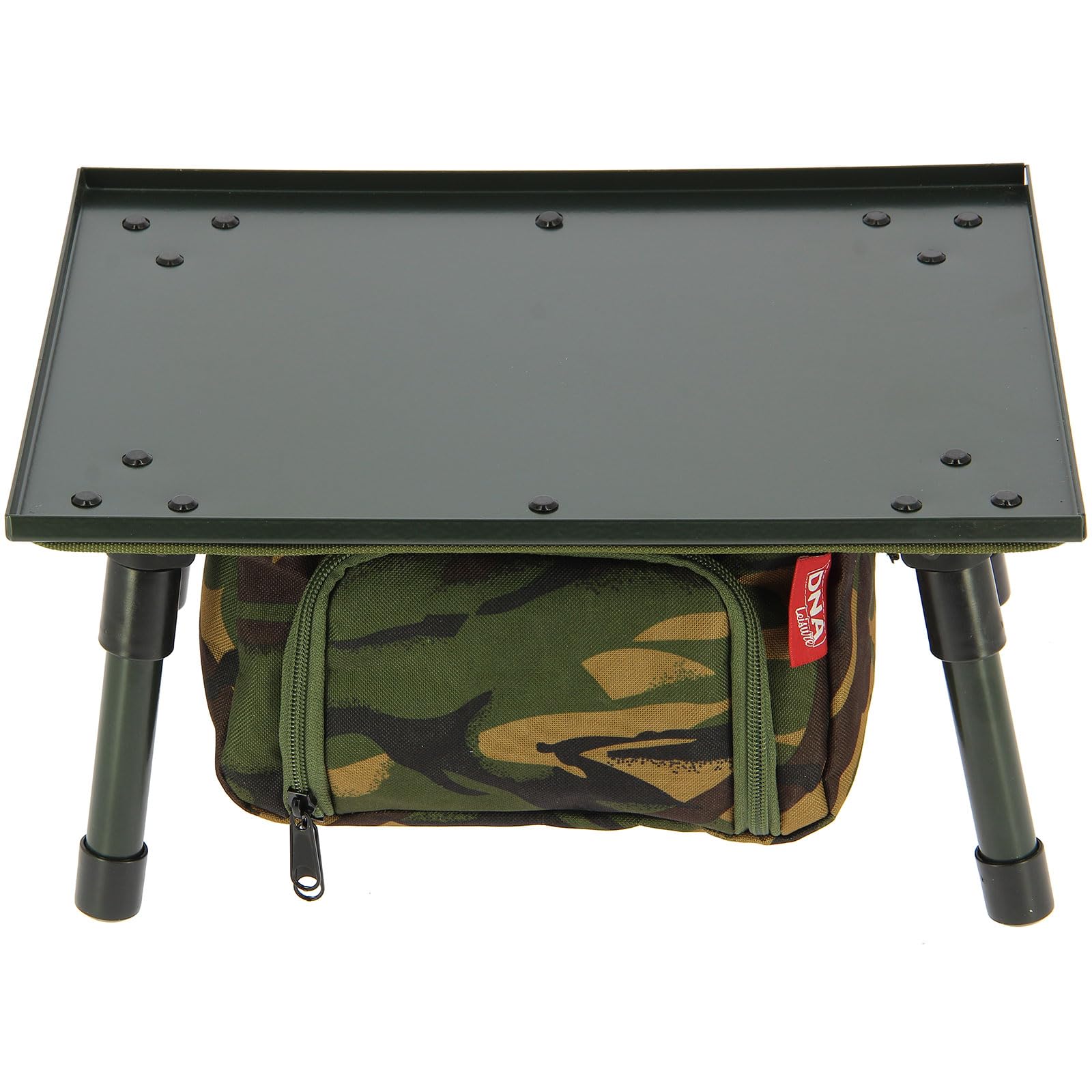 DNA Leisure Carp Fishing Bivvy Table System– Compact & Lightweight with DPM Camo Storage Bag – Ideal for Rig Prep, Baiting, Cooking and Bank Organisation – Also Great for Camping 34x 26x 15cm