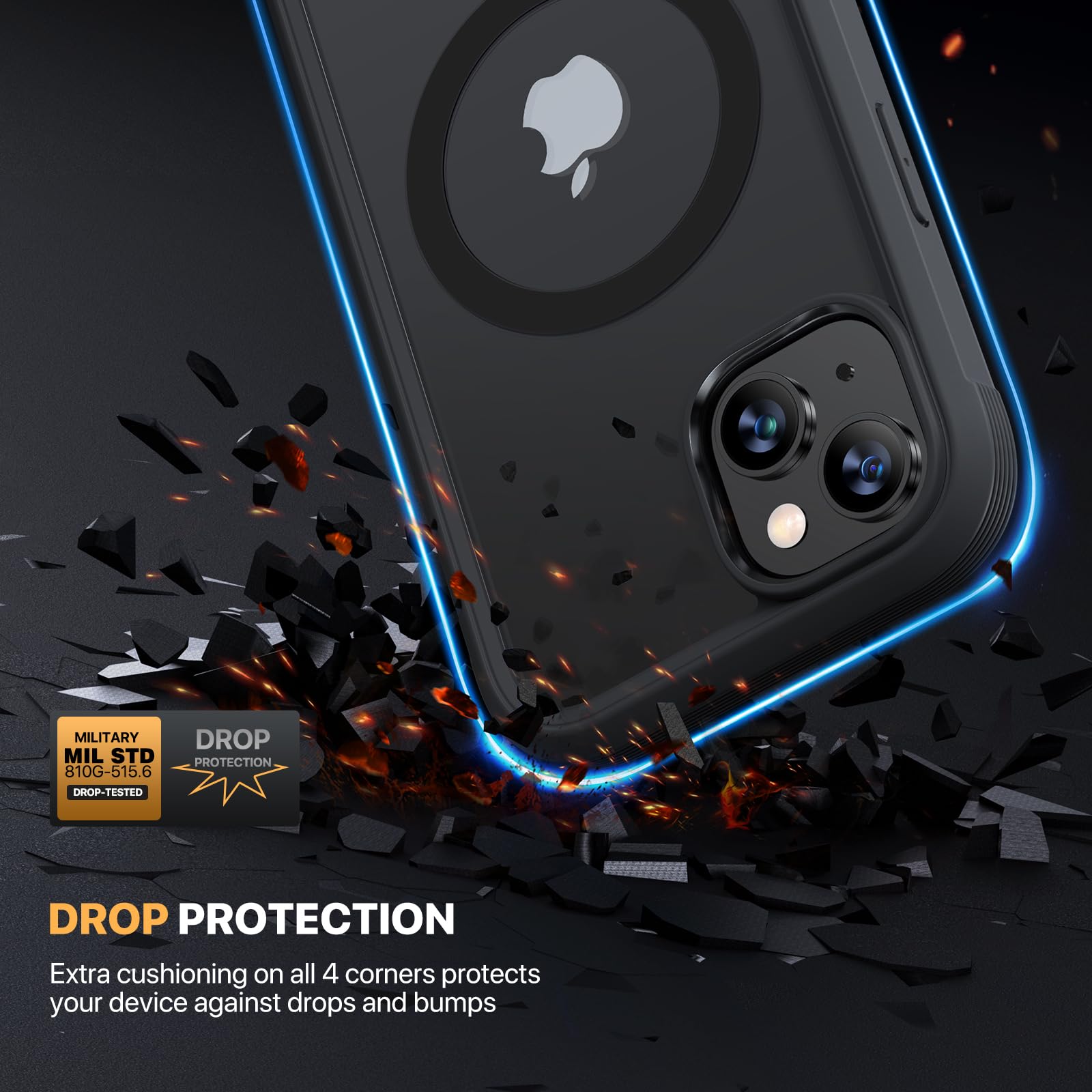Diaclara Magnetic Designed for iPhone 15 Case, Compatible with MagSafe Built-in Touch Sensitive Anti-Scratch Screen Protector - Image 3
