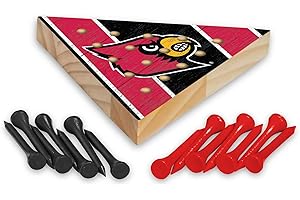 NCAA Peg Pyramid Game 4.5" x 4" Wooden Travel Sized Pyramid Game...