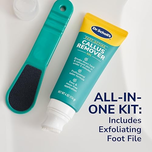 Miniatura 4 de Dr. Scholl's Kit de gel removedor de callos de acción rápida, eliminación de piel dura, pies suaves y suaves en minutos, fórmula profesional de