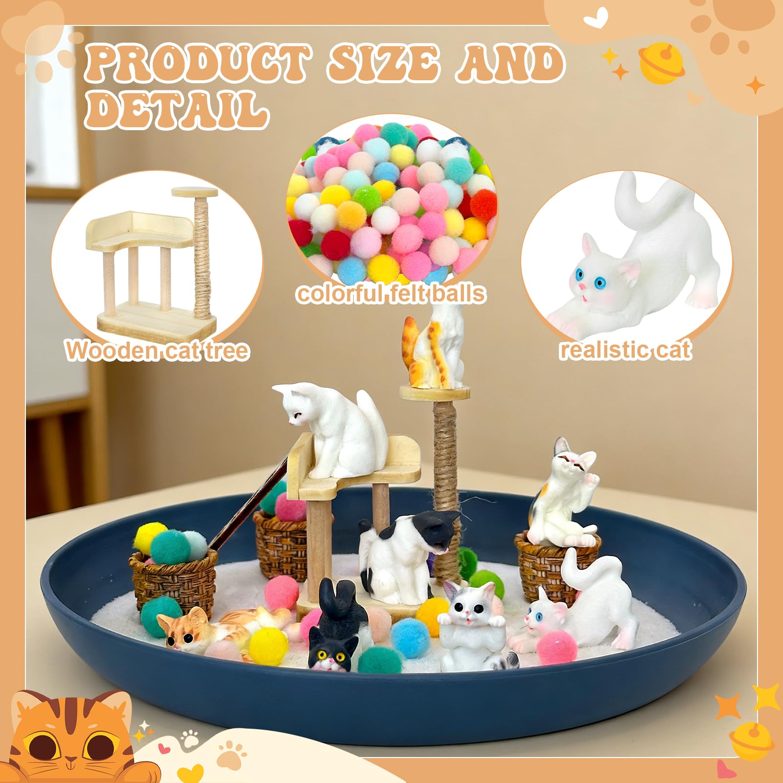 Amazon.com: Zen Garden for Desk for Cat Lover Gifts | with Tray