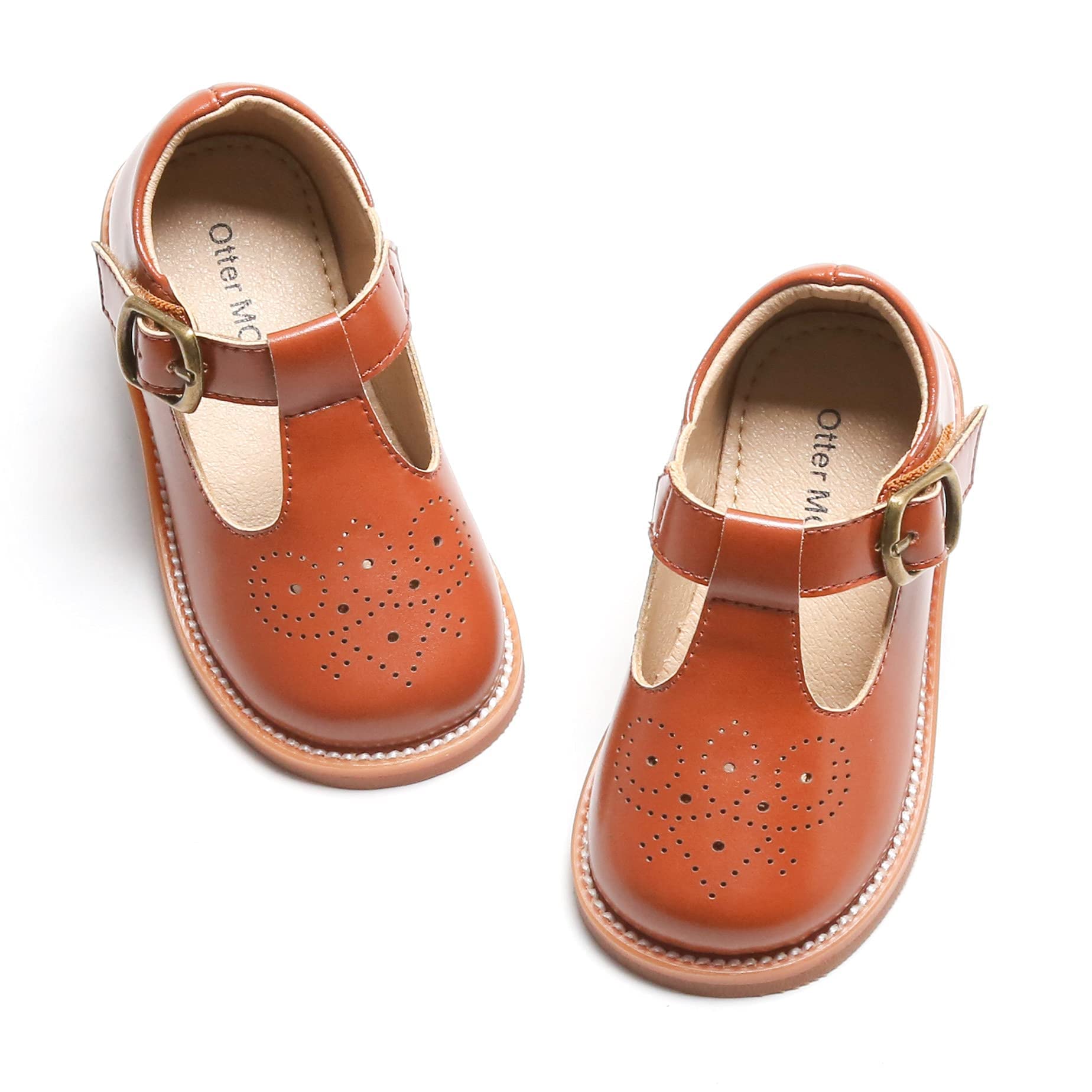 Otter MOMO Toddler Little Girls Oxford Shoes Mary Jane Flat T-Strap School Uniform Party Dress Shoes