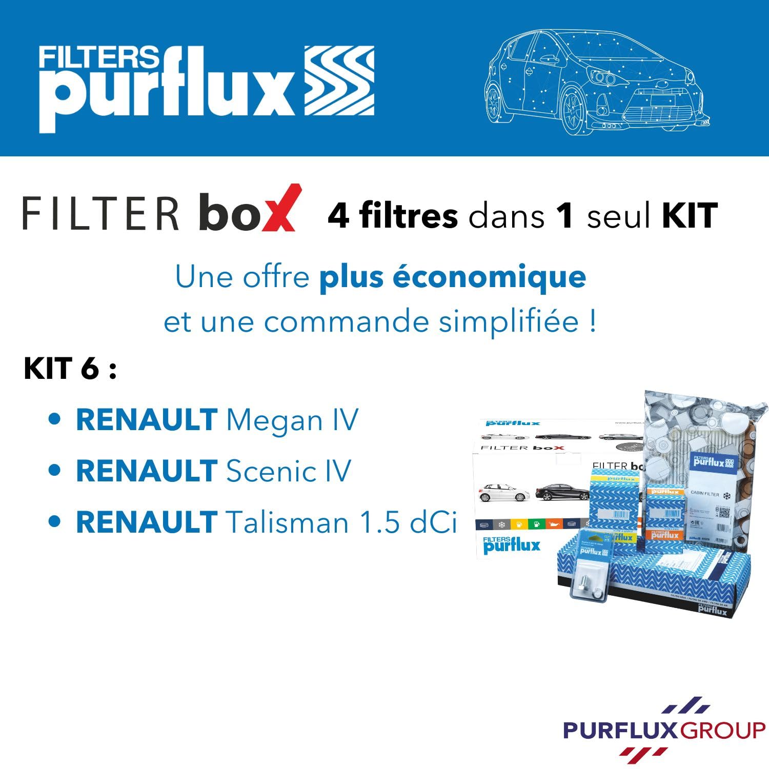 PURFLUX KIT6 Kit de filtros