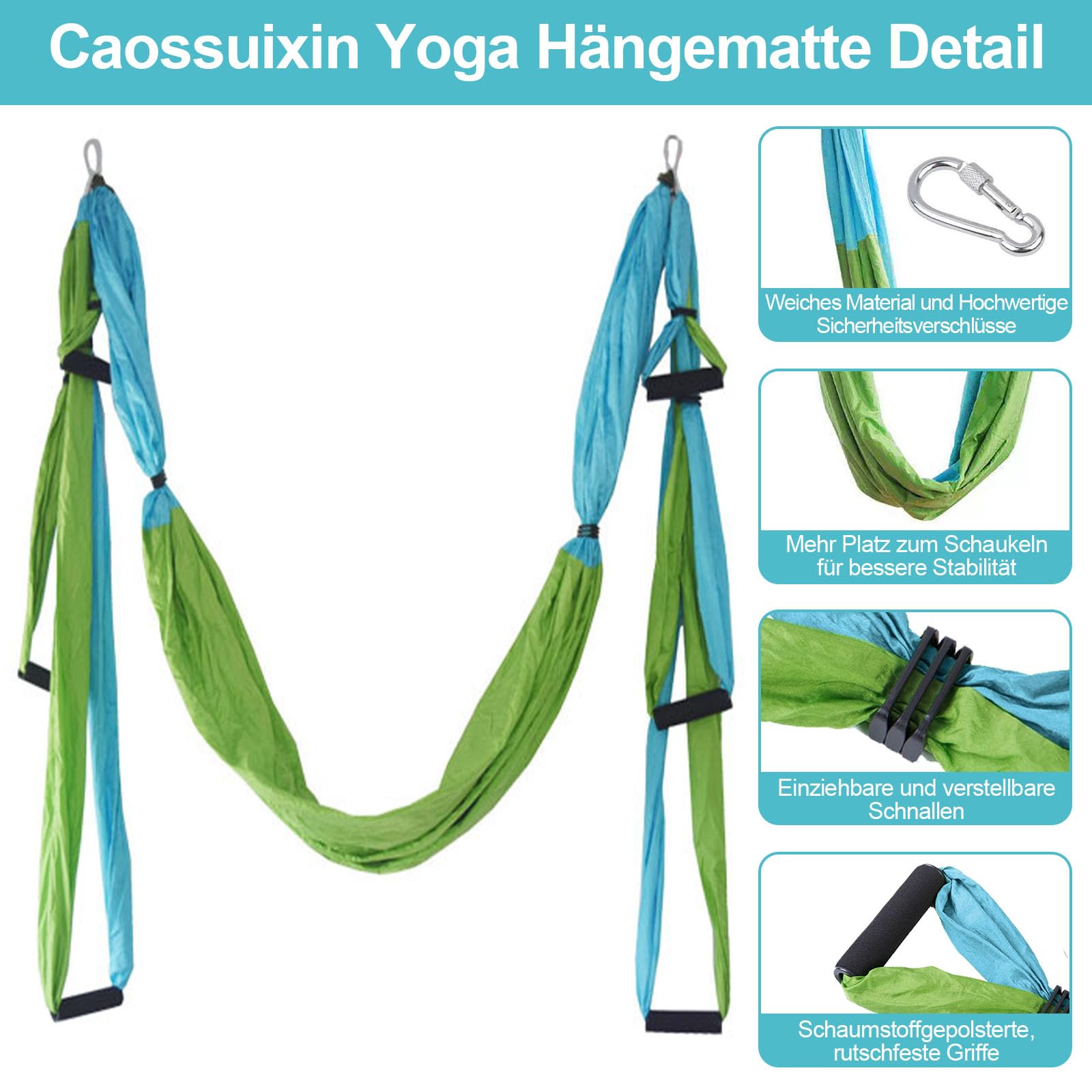 Juego de hamaca de yoga aéreo, toalla de yoga aérea, columpio