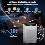 Air Purifiers for Home Large Room Up to 3000 Ft² With Double Air Intake,PAKEOI HEPA Air Purifier for Bedroom With Washable Pre-Filters, Remote Control, 15dB Sleep Mode,Air Cleaner for Pets Dust, White