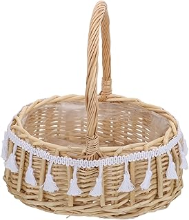 Vime 1Pc Cesta De Flores Cestas De Armazenamento De Jacinto De Água Varanda Vaso De Flores Cesta De Acampamento Cesta De Tecido Cesta De Armazenamento Doméstico Cesta De Frutas De