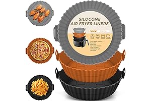 Buauty 8 Inch Air Fry Silicone Basket Liners