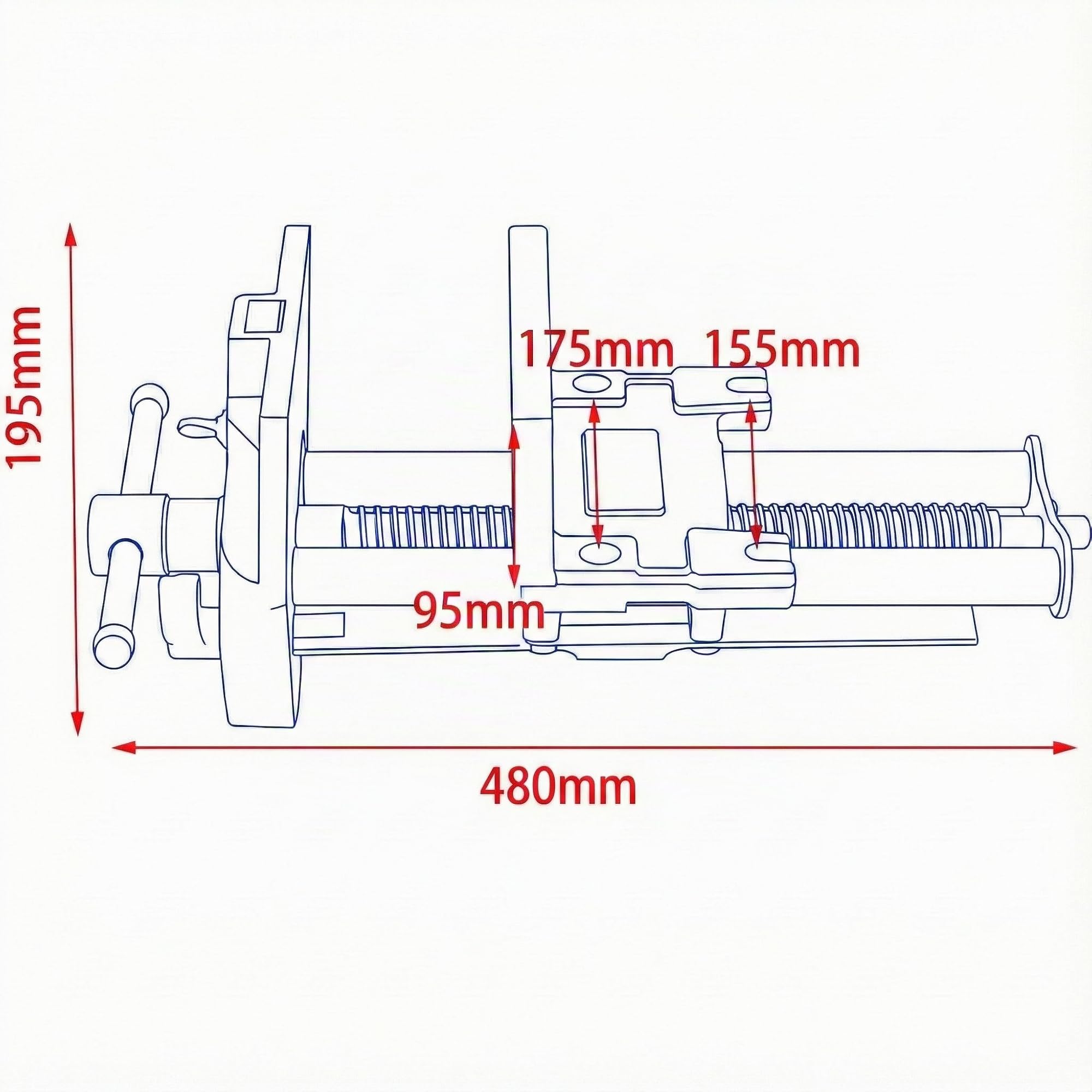 TOPWAY Étau à pince à bois robuste 9 "