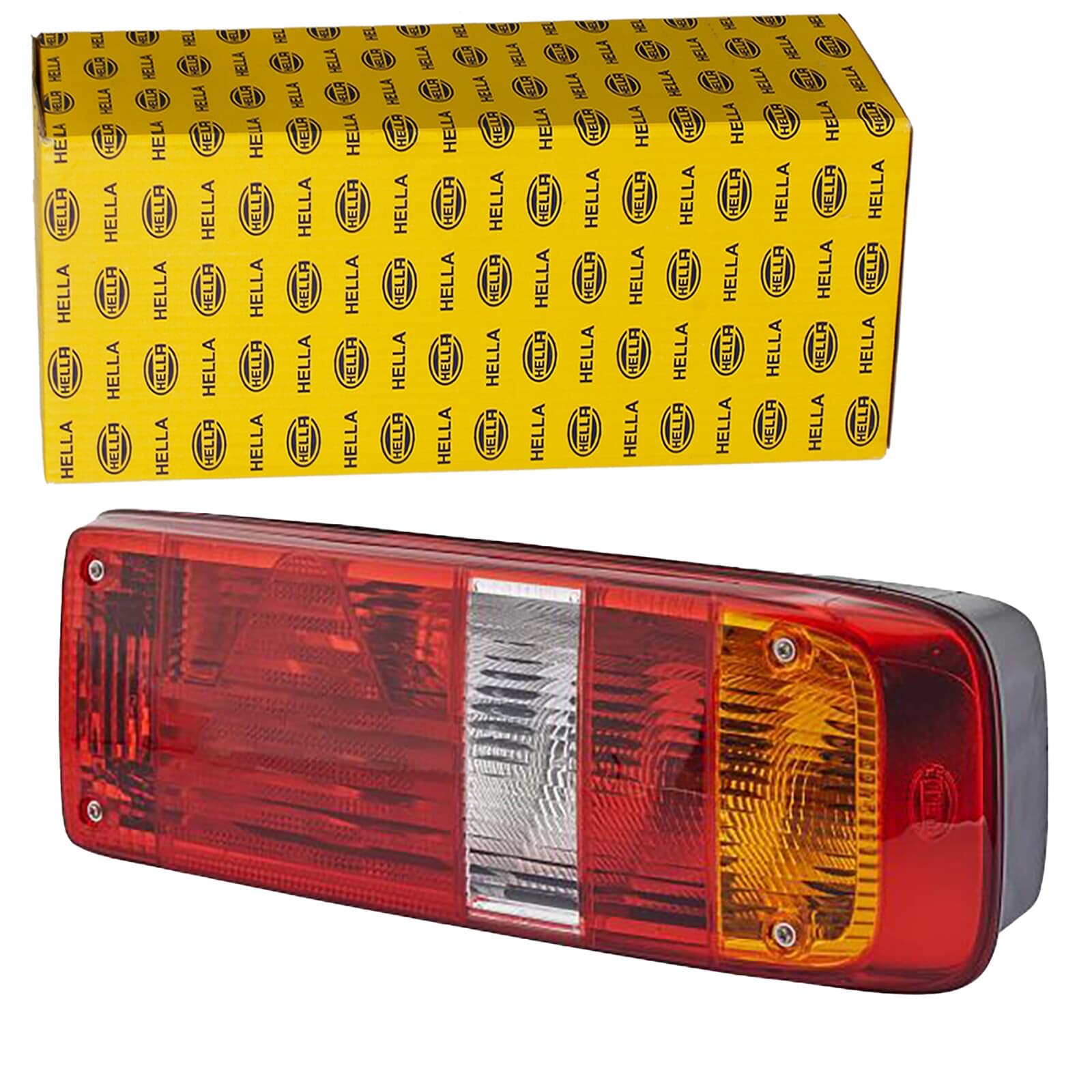 HELLA 2VP 340 931-001 Luce posteriore, EasyConn I, Lampadine, 24V, Montaggio, esterno, avvitato, Colore diffusore luce: policromo, Spina: Spina piatta, Dx, Quantità: 1