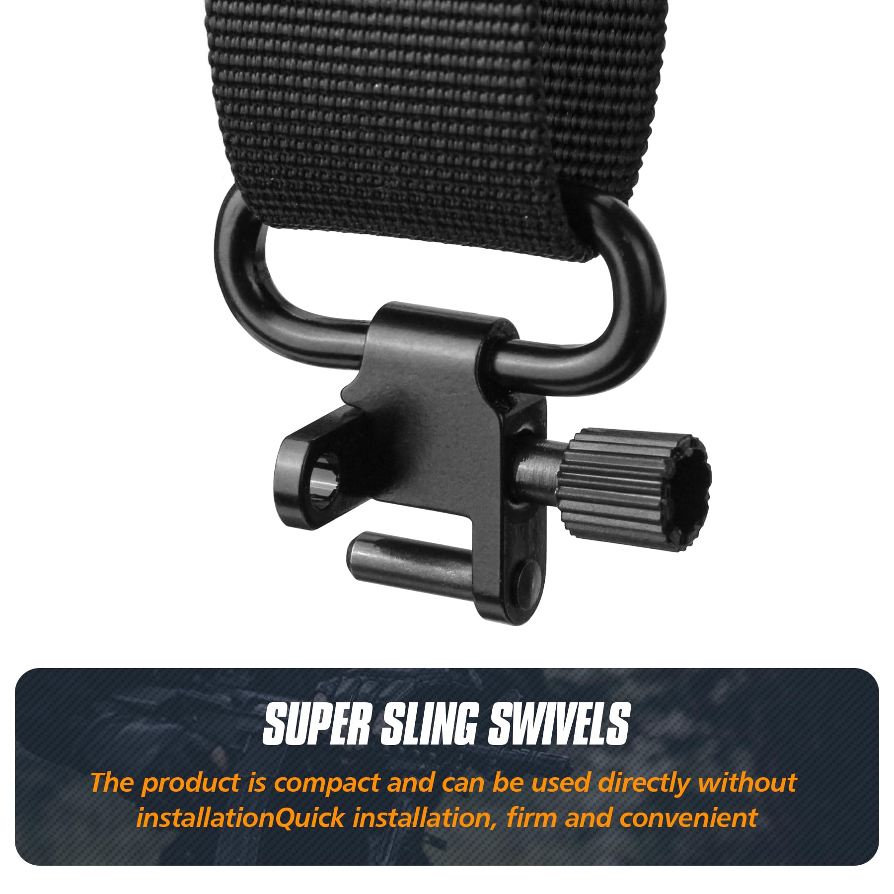 6 Anelli Girevoli A Sgancio Rapido VicBre 2,5 Cm - Per Fucili E Shotgun - Foto 5