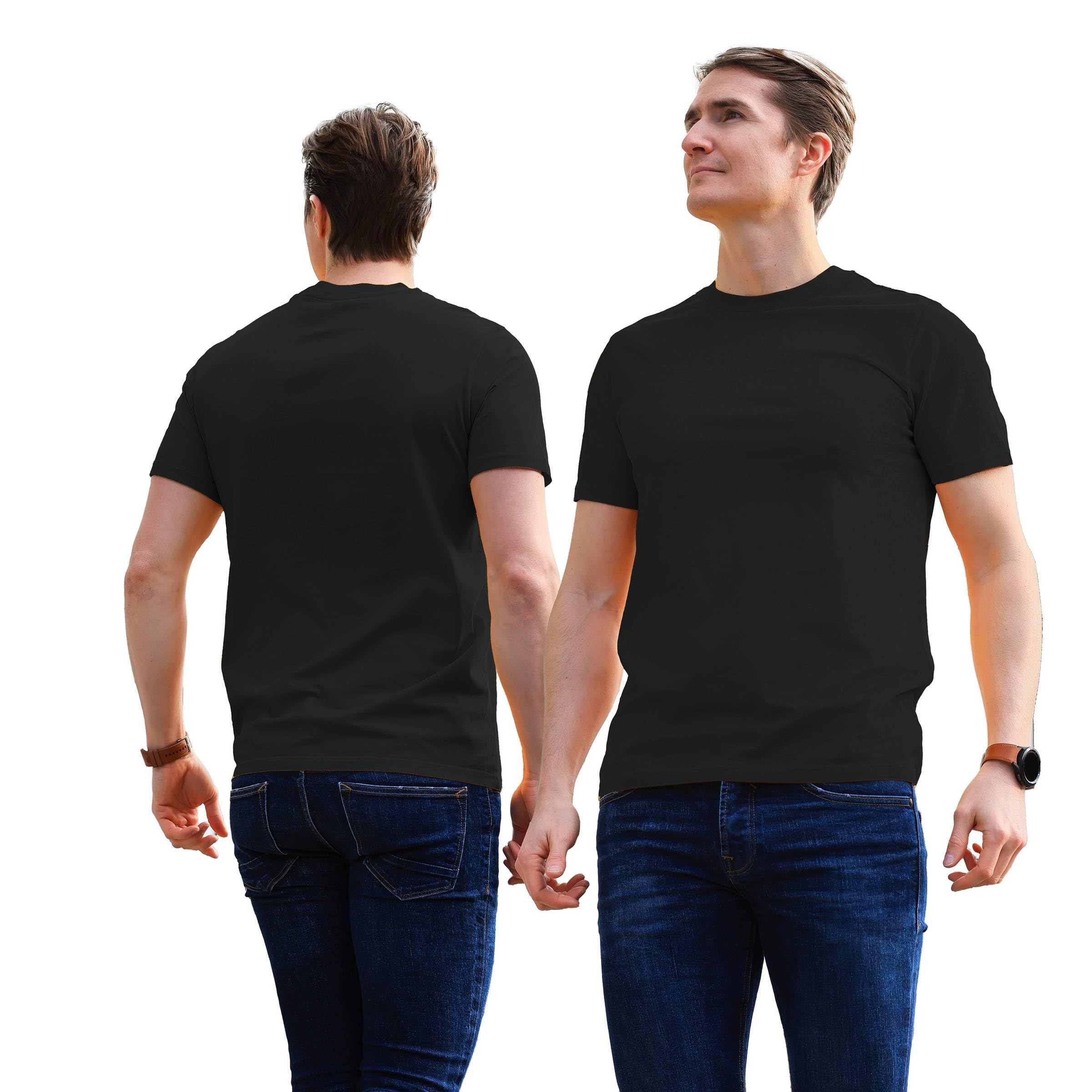 SoftSpun Confezione da 6 Magliette da Uomo in Cotone 100%, Regno Unito | Magliette da Uomo con Scollo Rotondo.