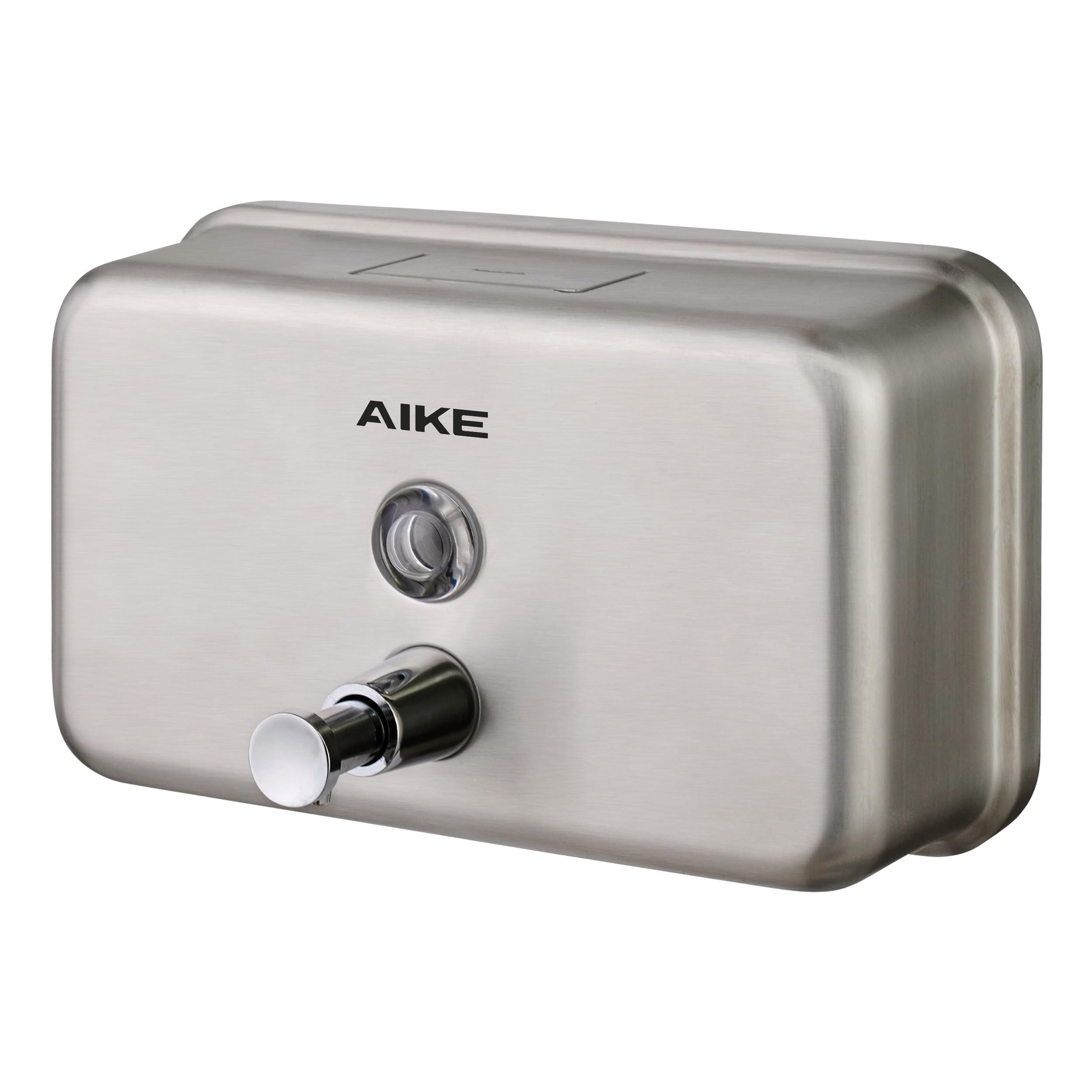 AIKE Dispensador de jabón de Acero Inoxidable actualizado montado en la Pared, Capacidad Grande de 1100 ml, dispensador Manual de jabón líquido antióxido para Uso Comercial y doméstico AK1005