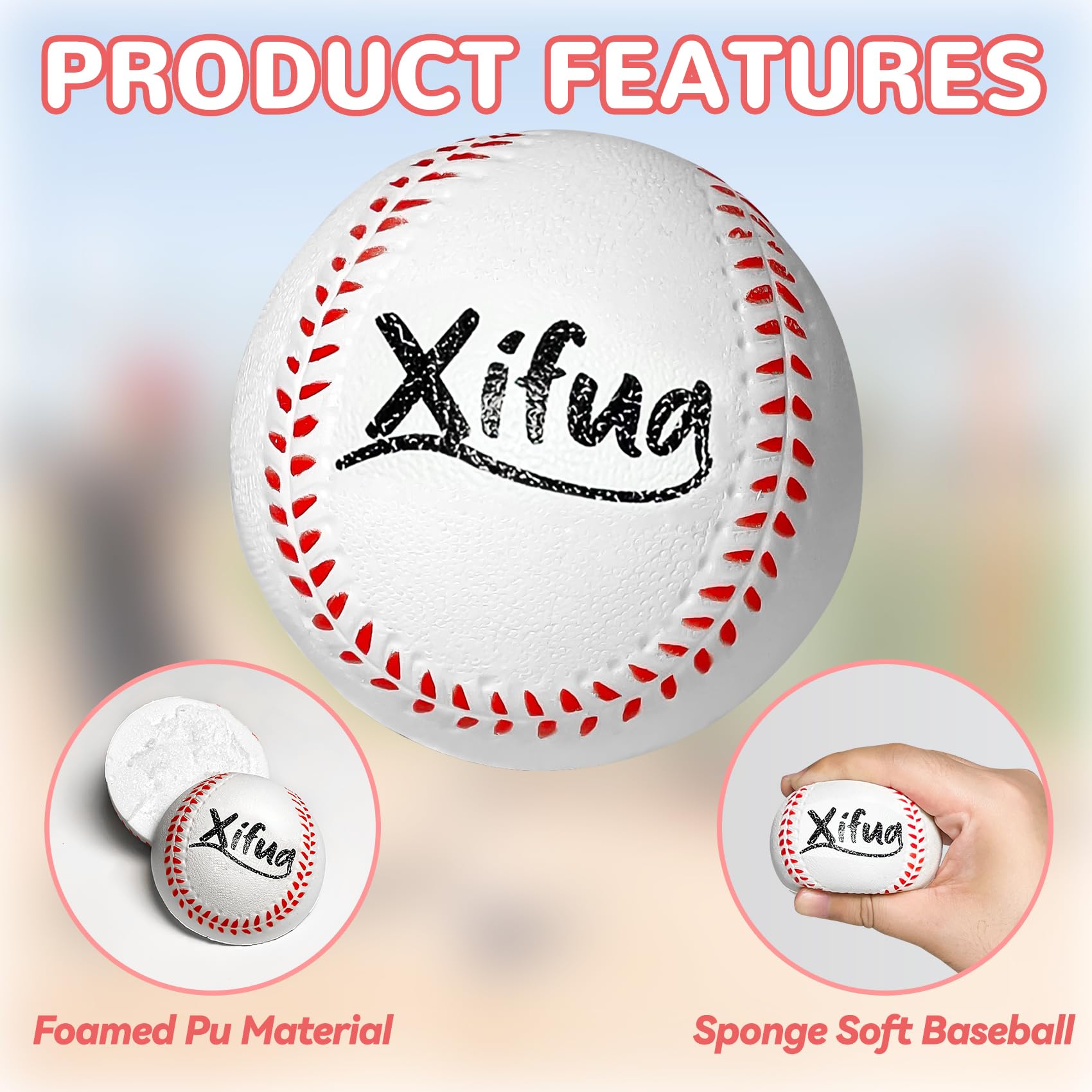 Foam Baseballs 12 Pack - Soft & Safe Training Balls for Youth & Adults, Regulation Size Indoor/Outdoor Practice for Throwing, Catching, Batting - Ideal Baseball Training Equipment for Kids, Teens