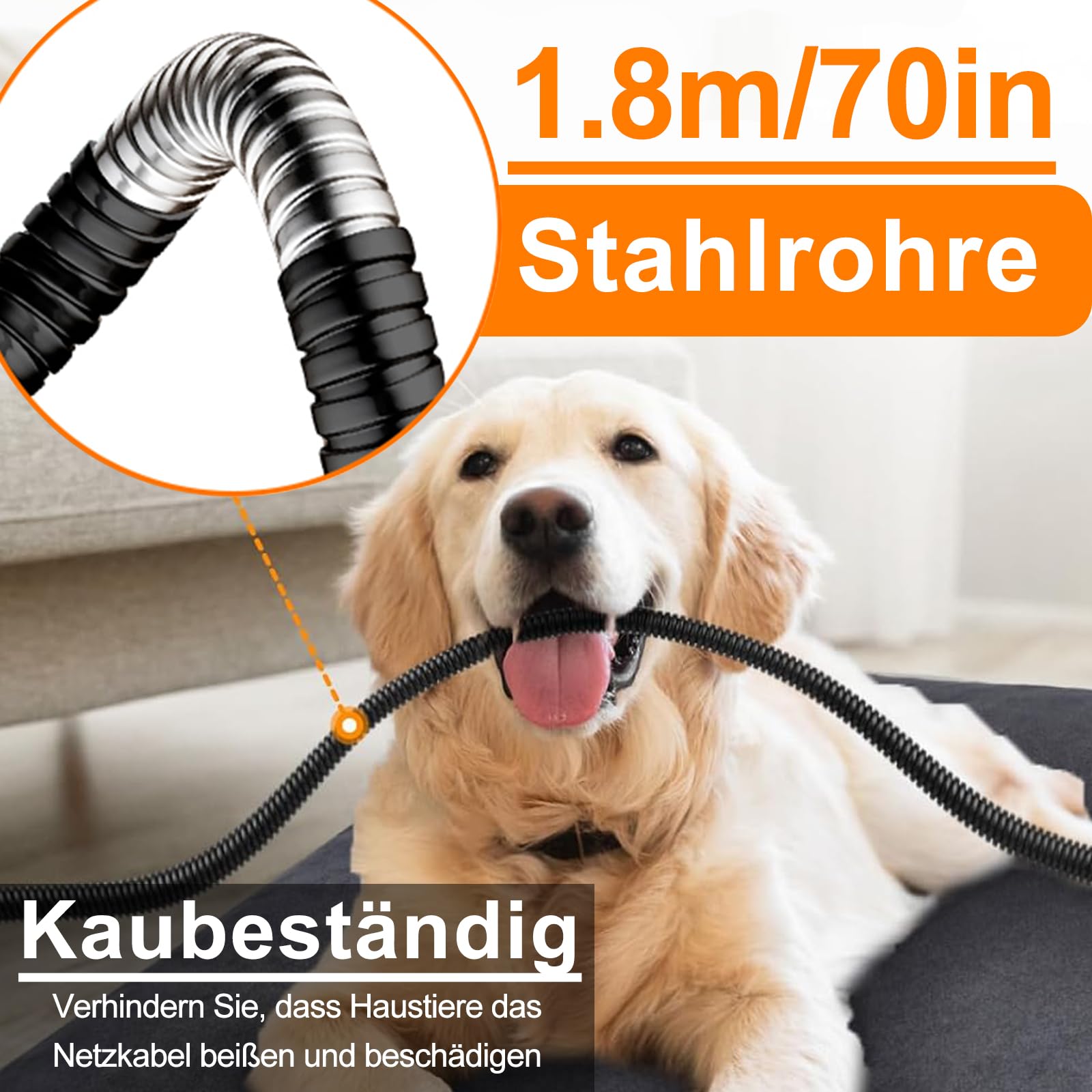 Coussin chauffant 70 x 45 cm pour animaux de compagnie - Tapis chauffant anti-morsure pour chat - Anti-morsure - Tapis chauffant pour chien - Couverture chauffante pour chat - Température réglable