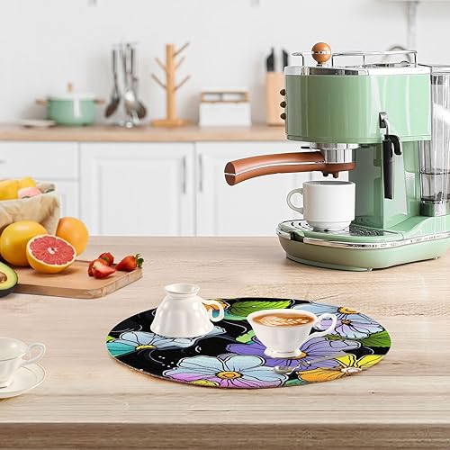 Miniatura 6 de 3 Pcs Trivet Runner White Yellow Purple Daisy for Hot Dishes 15in Cotton Thread Weave Heat Resistant Placemats for Crock Pot Home Necessities