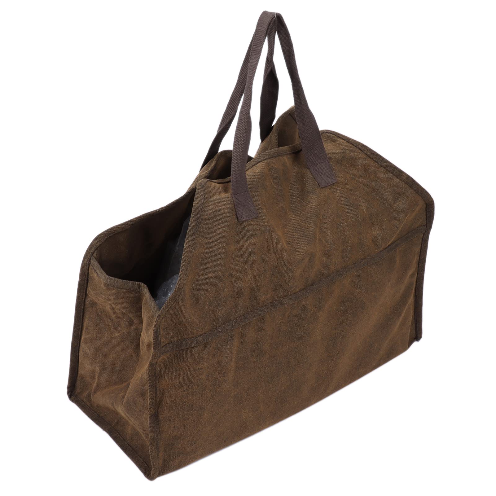plplaaoo Borsa portatile per legna da ardere, in tela, per trasportare legna da ardere, borsa per legna da ardere, resistente, per caminetto, campeggio, barbecue, uso esterno, materiale in